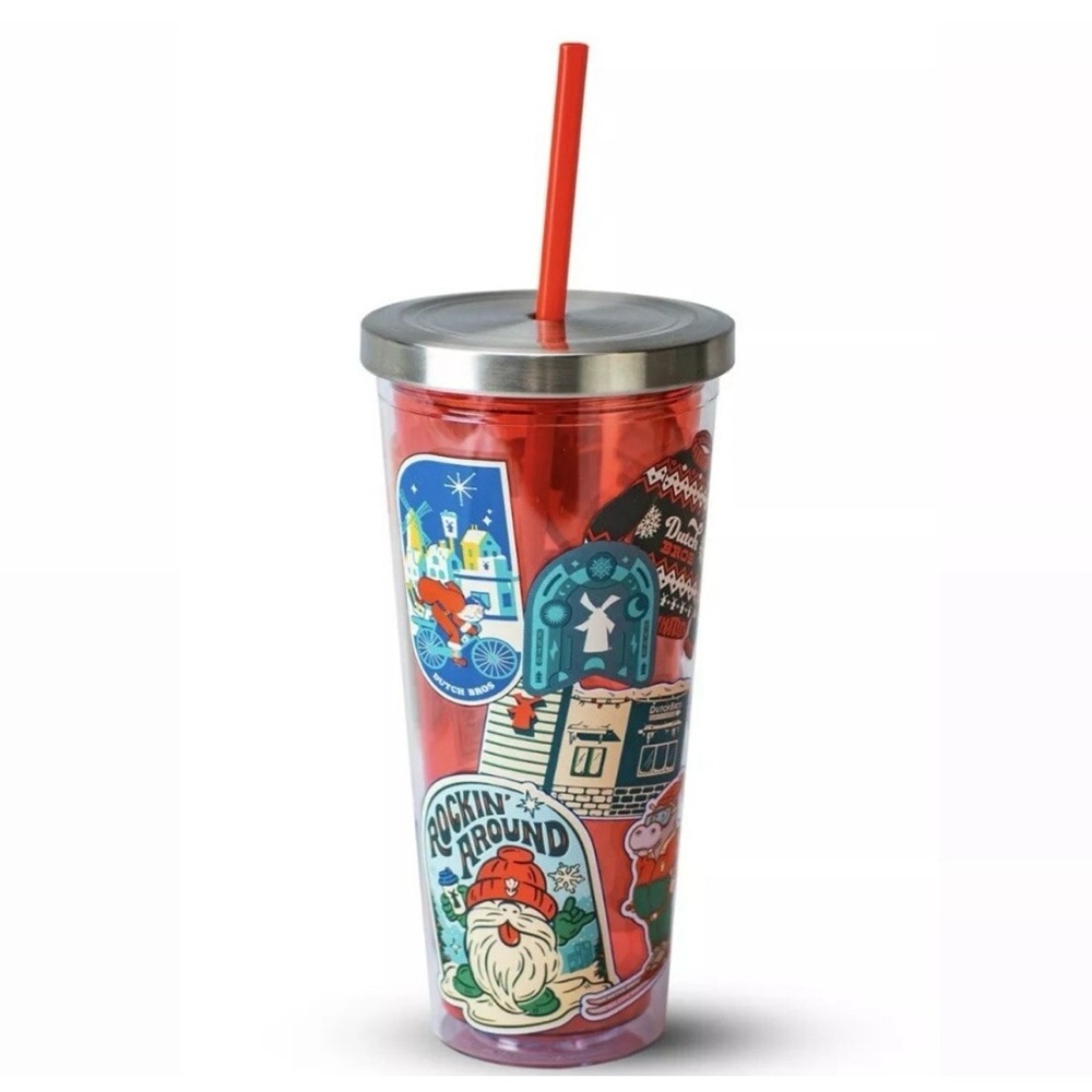 Limited Edition Dutch Bros 24 oz Holiday Tumbler Red 2024